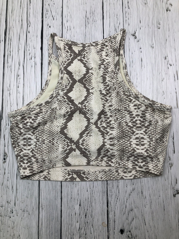 BeachRiot grey white patterned tank top - Hers M