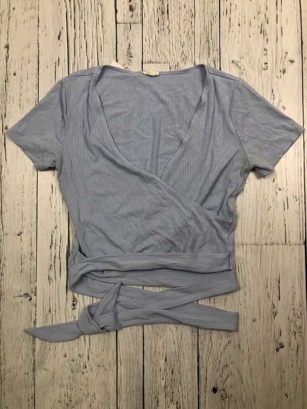 Garage blue tie cropped t-shirt - Hers M