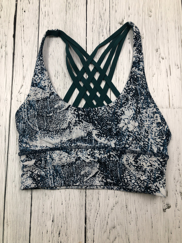 lululemon green white patterned sports bra - Hers XS/2