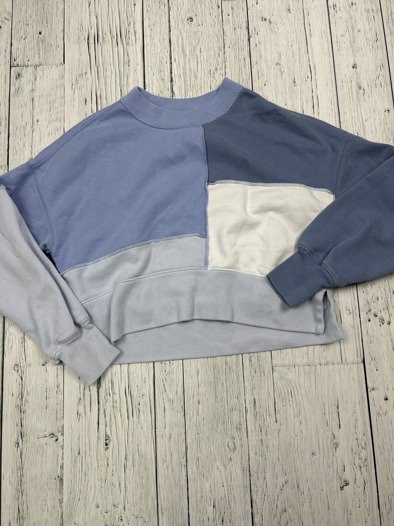 Abercrombie & Fitch blue crop sweater - Hers XS