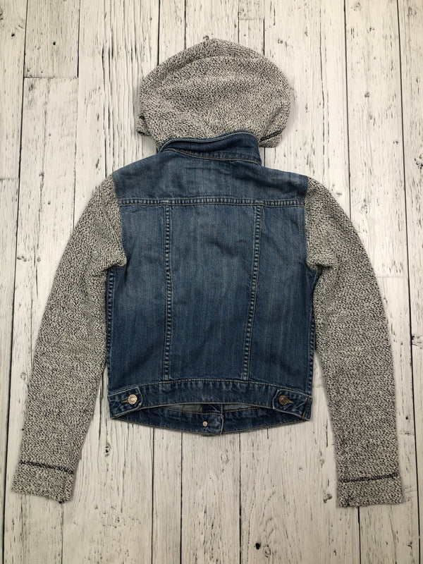 Garage blue grey denim hoodie jacket - Hers XS