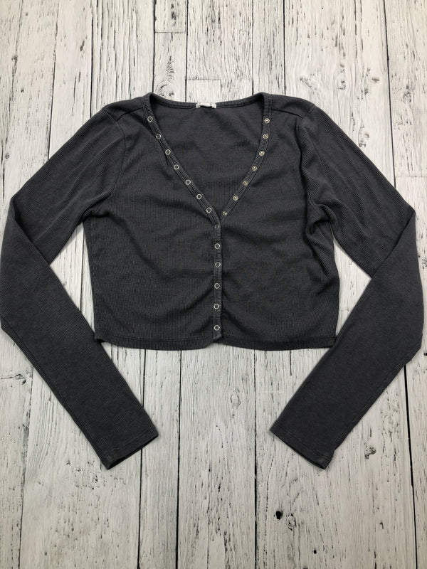 Garage grey cropped shirt - Hers M