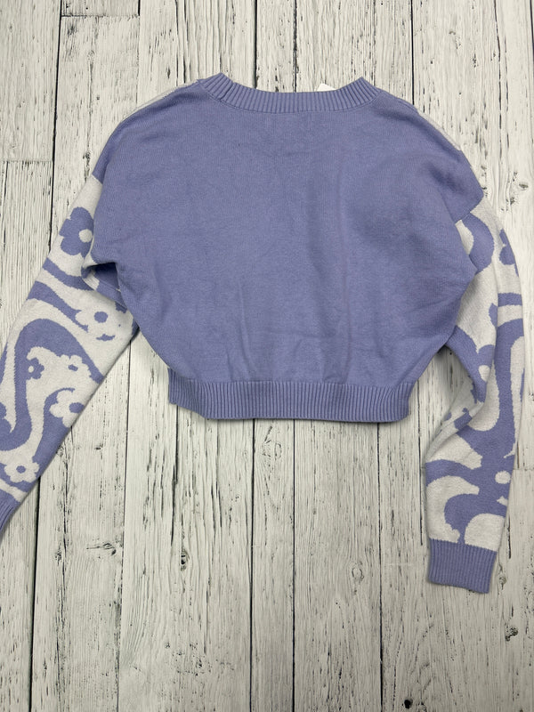 Hollister purple crop sweater - Hers XS