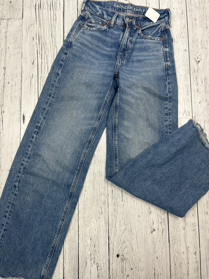 American Eagle super high rise baggy wide leg jeans - Hers XXS/23