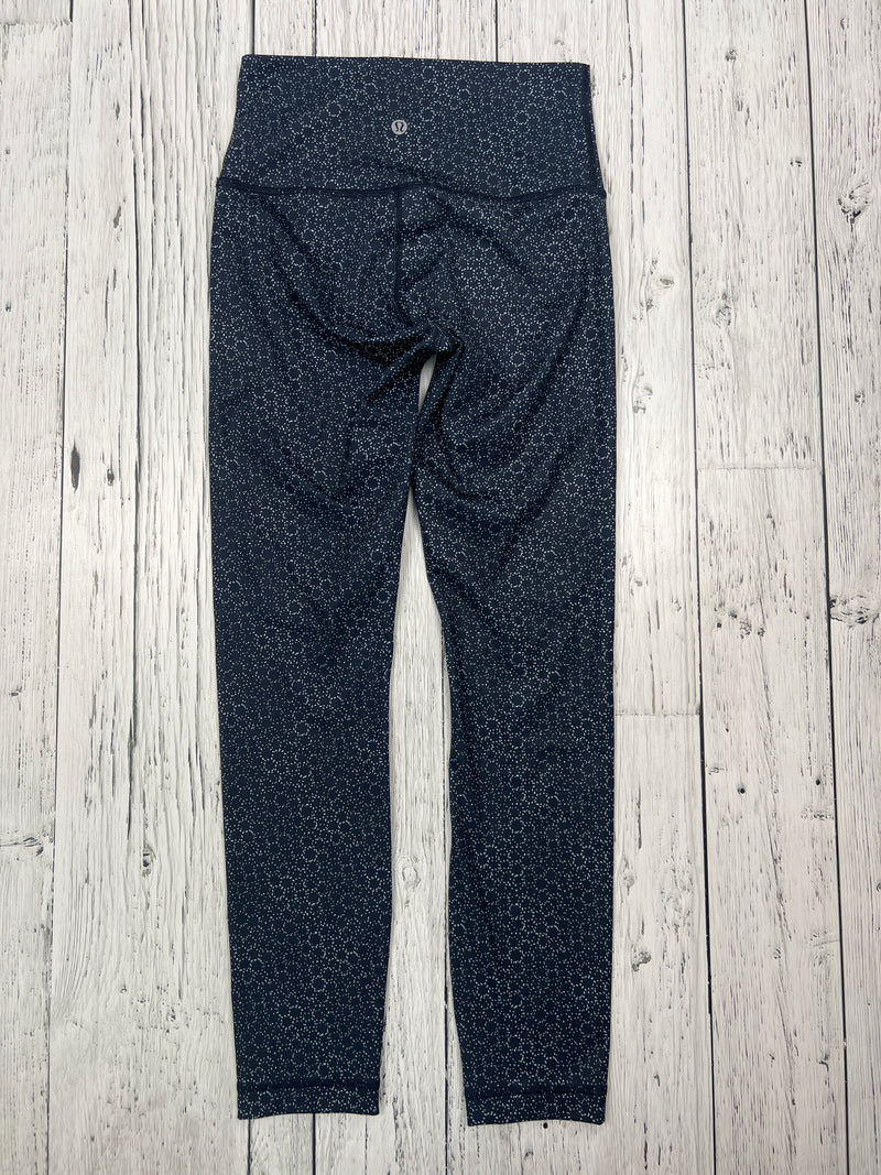 lululemon blue patterned leggings - Hers S/4