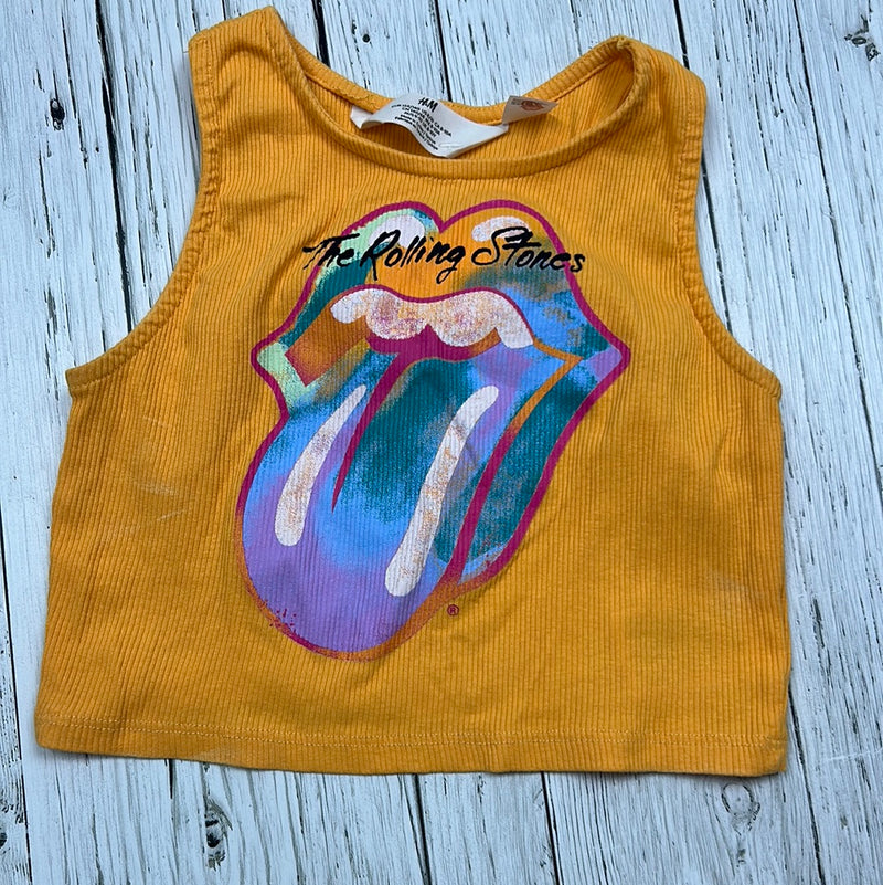 H&M Rolling Stones crop tank top - Girls 8/10