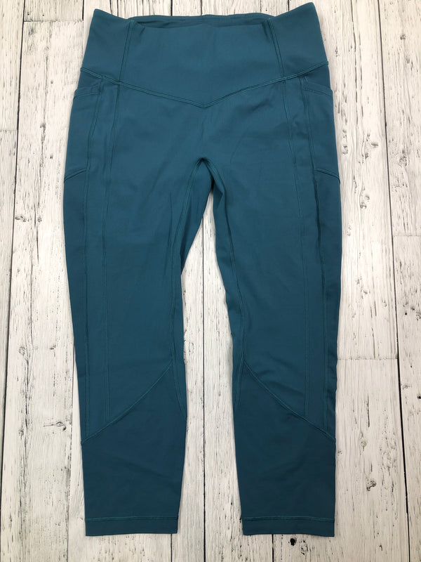 lululemon blue capris - Hers L/12