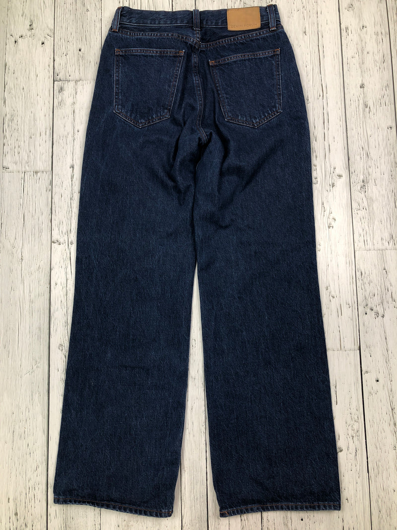 Denim Forum high rise wide blue jeans - Hers S/26