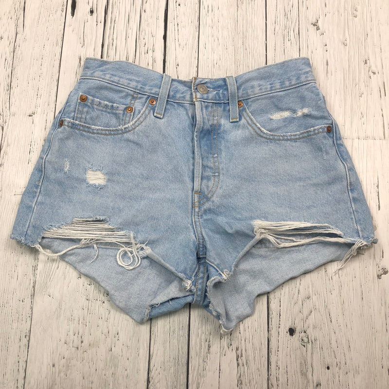 Levi’s 501 Light Wash Distressed Denim Shorts - Hers S/26