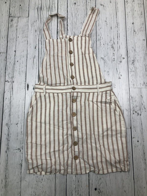 Garage white brown striped romper - Hers S