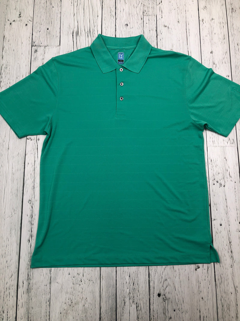 PGA tour green golf shirt - His L