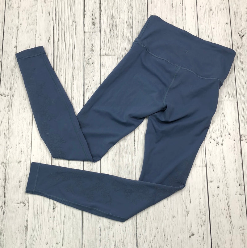 lululemon blue patterned leggings - Hers S/4