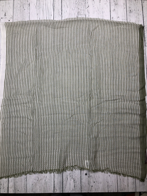 Comptoir des cotonniers green white striped scarf - Hers