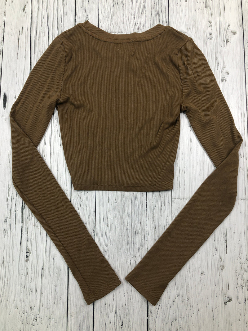 Wilfred Aritzia brown cropped long sleeve - Hers XXS