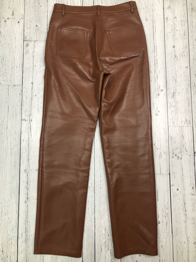 Wilfred Aritzia brown leather pants - Hers S/6