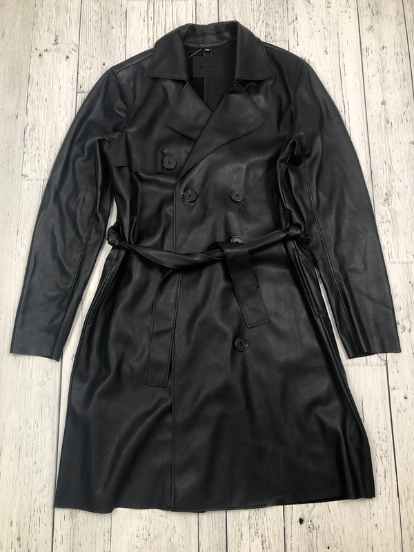 BLANKNYC black leather trench coat - Hers S
