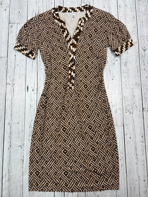 Diane von Furstenberg brown patterned dress - Hers S/4