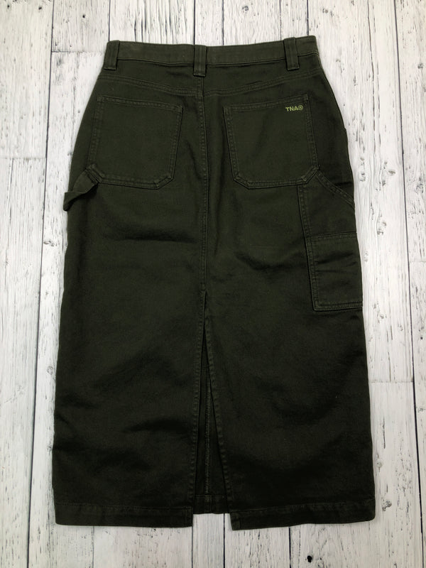 Tna Aritzia green denim skirt - Hers S/6