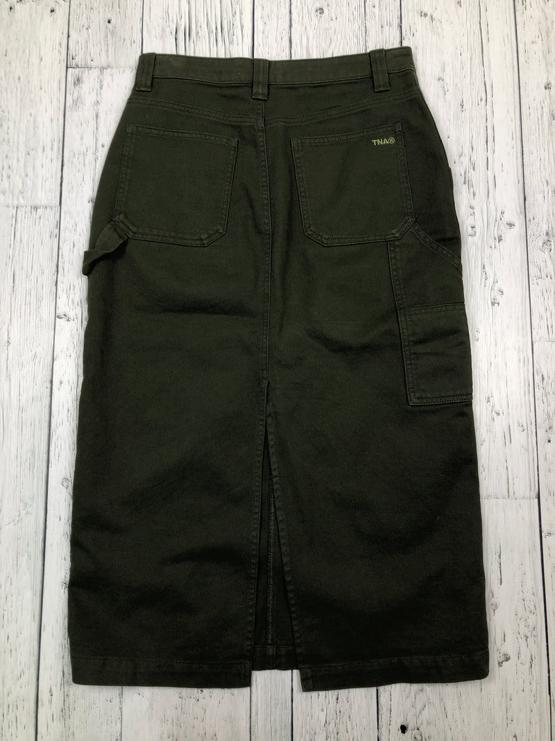Tna Aritzia green denim skirt - Hers S/6