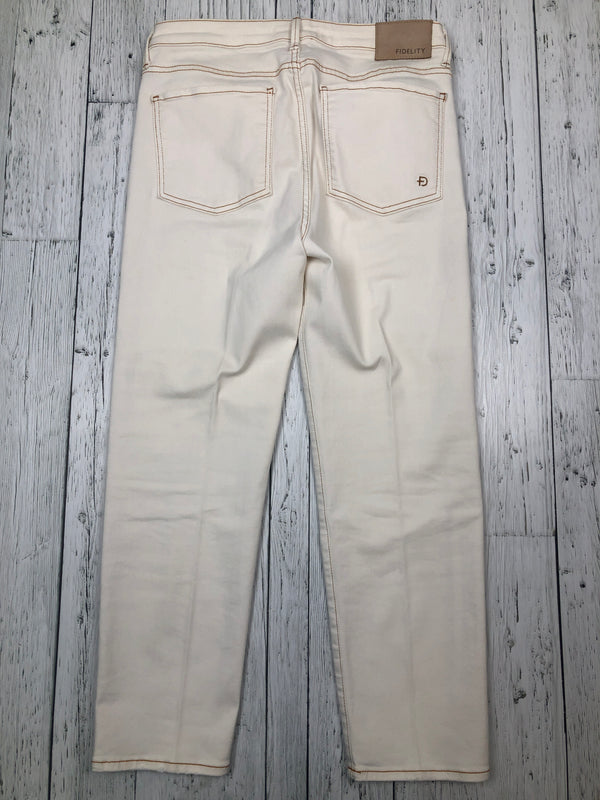 Fidelity white high rise slim straight jeans - Hers L/31