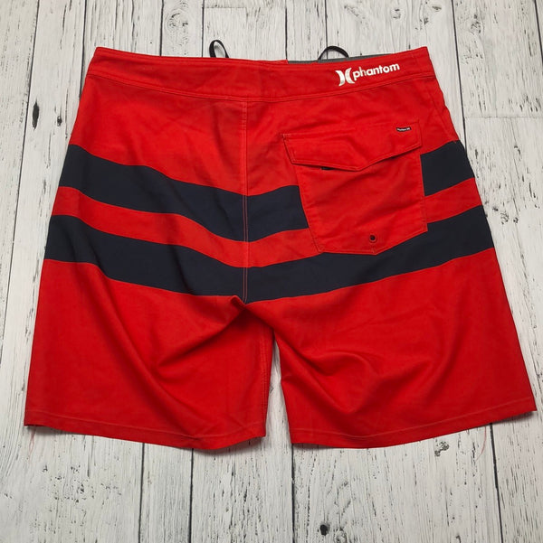 Hurley red black patterned swim shorts - His XS/28