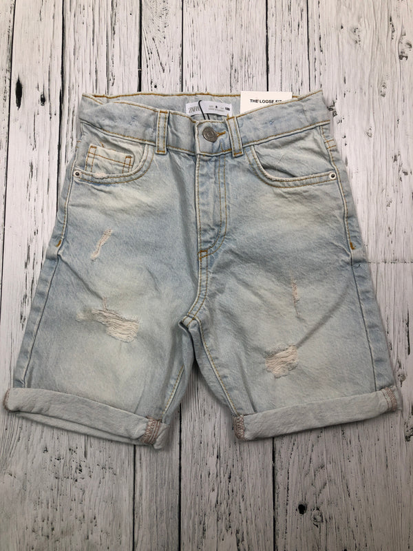 Zara blue distressed loose fit denim shorts - Boys 8