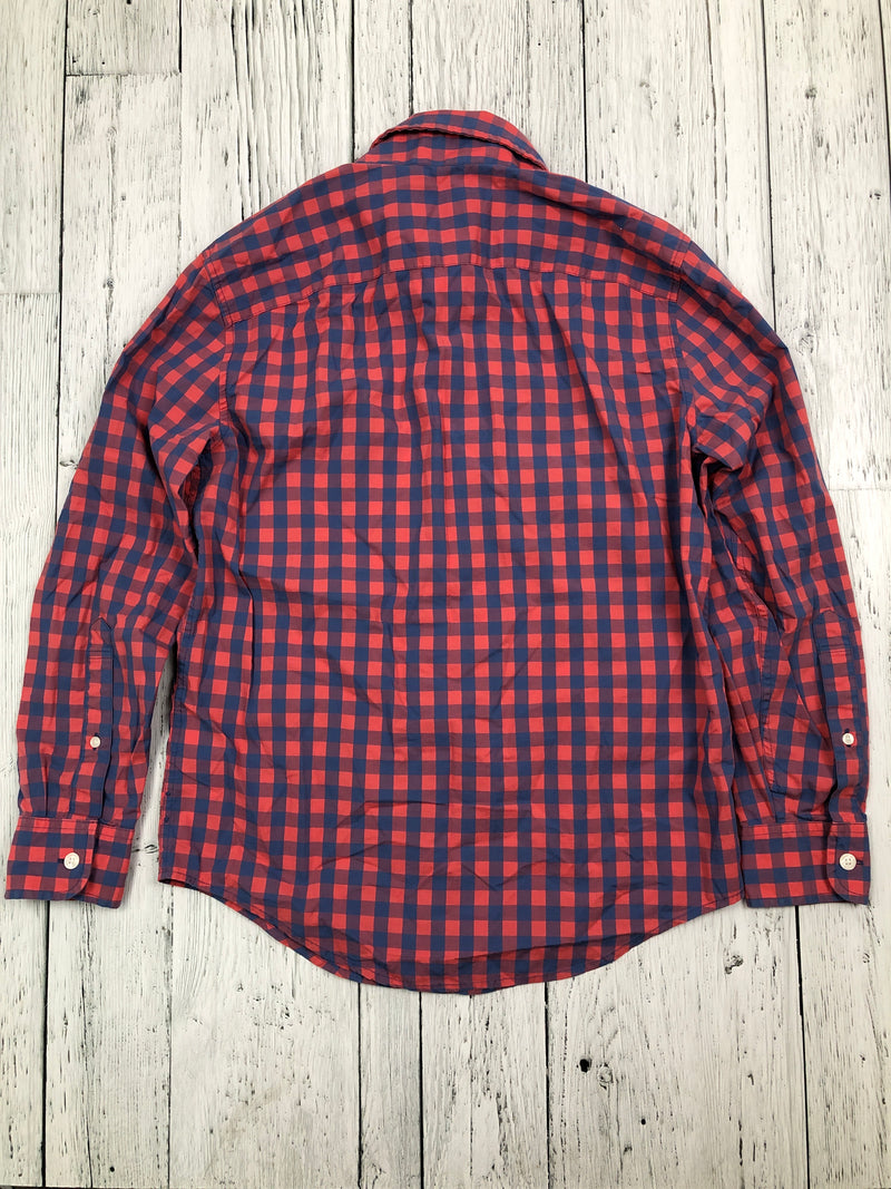 Abercrombie&Fitch blue red patterned button up shirt - His XS