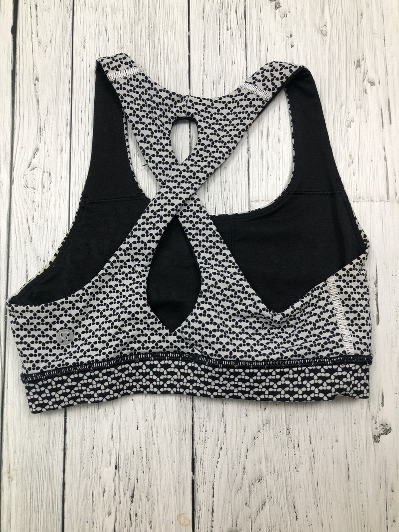 lululemon black grey patterned sports bra - Hers XS/2