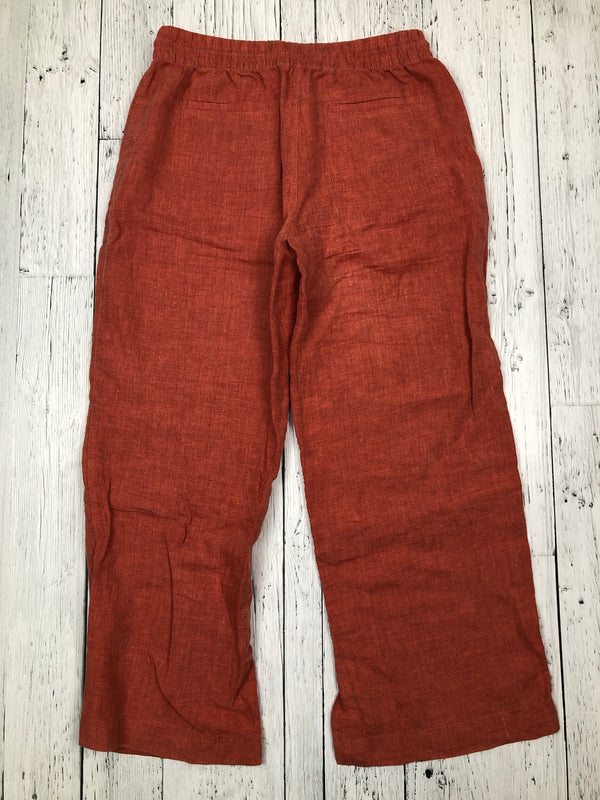 Athleta orange linen pants - Hers M/8