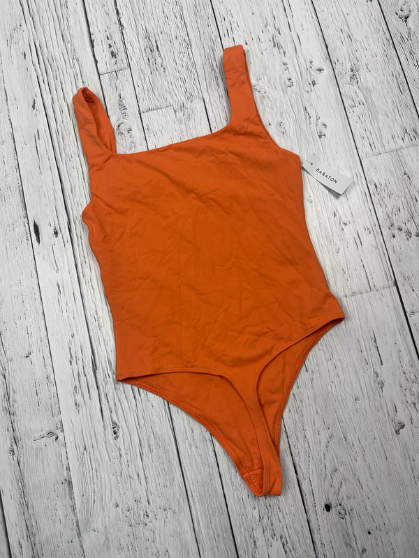 Babaton Aritzia orange contour squareneck bodysuit top - Hers M
