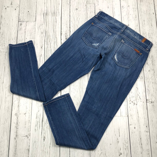 For all 7 mankind blue distressed jeans - Hers XS/26