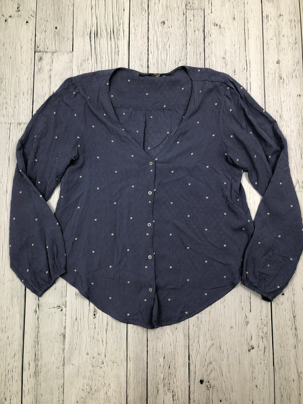 Abercrombie&Fitch blue white polka dot shirt - Hers M