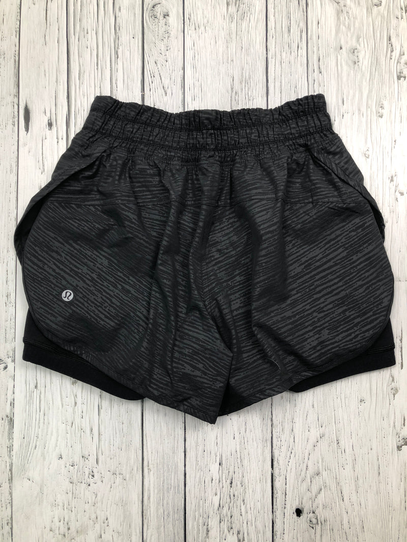 lululemon black patterned shorts - Hers S/6