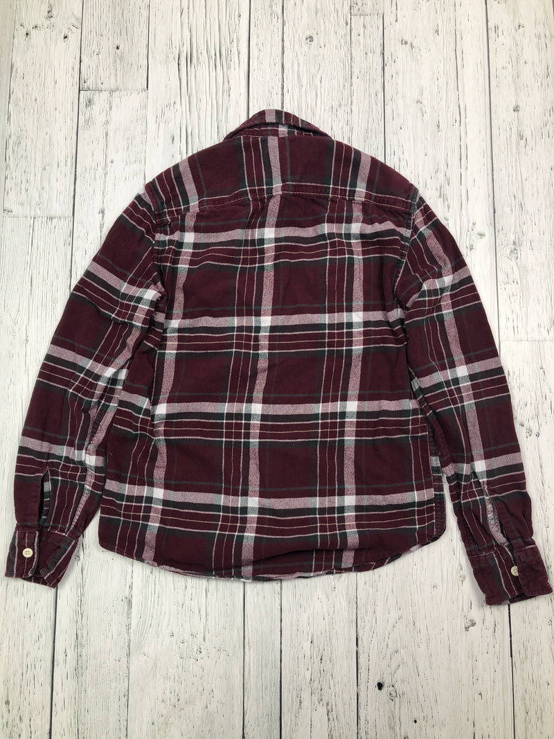 American Eagle burgundy plaid flannel - Hers XS