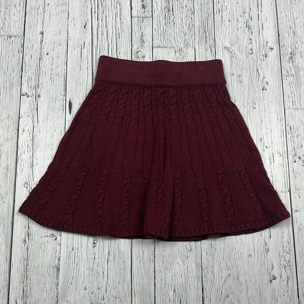 Hollister Burgundy Cable Knit Skirt - Hers XS