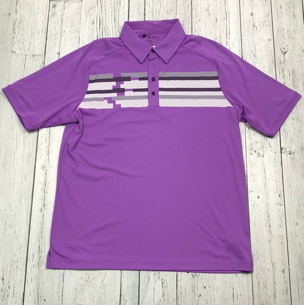 Adidas purple patterned golf shirt - His M