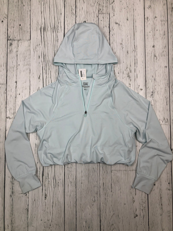 AthletaGirl light blue athletic quarter zip hoodie - Girls M/8-10