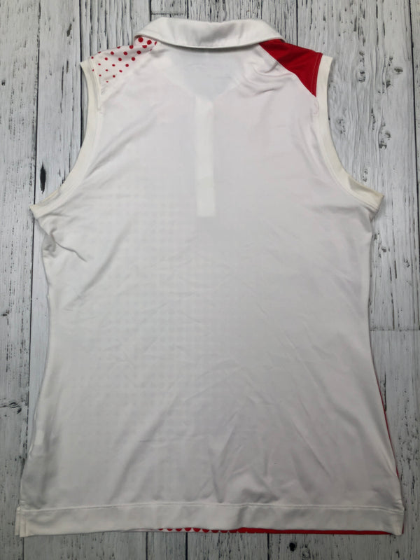 Nike golf red white patterned shirt - Hers S