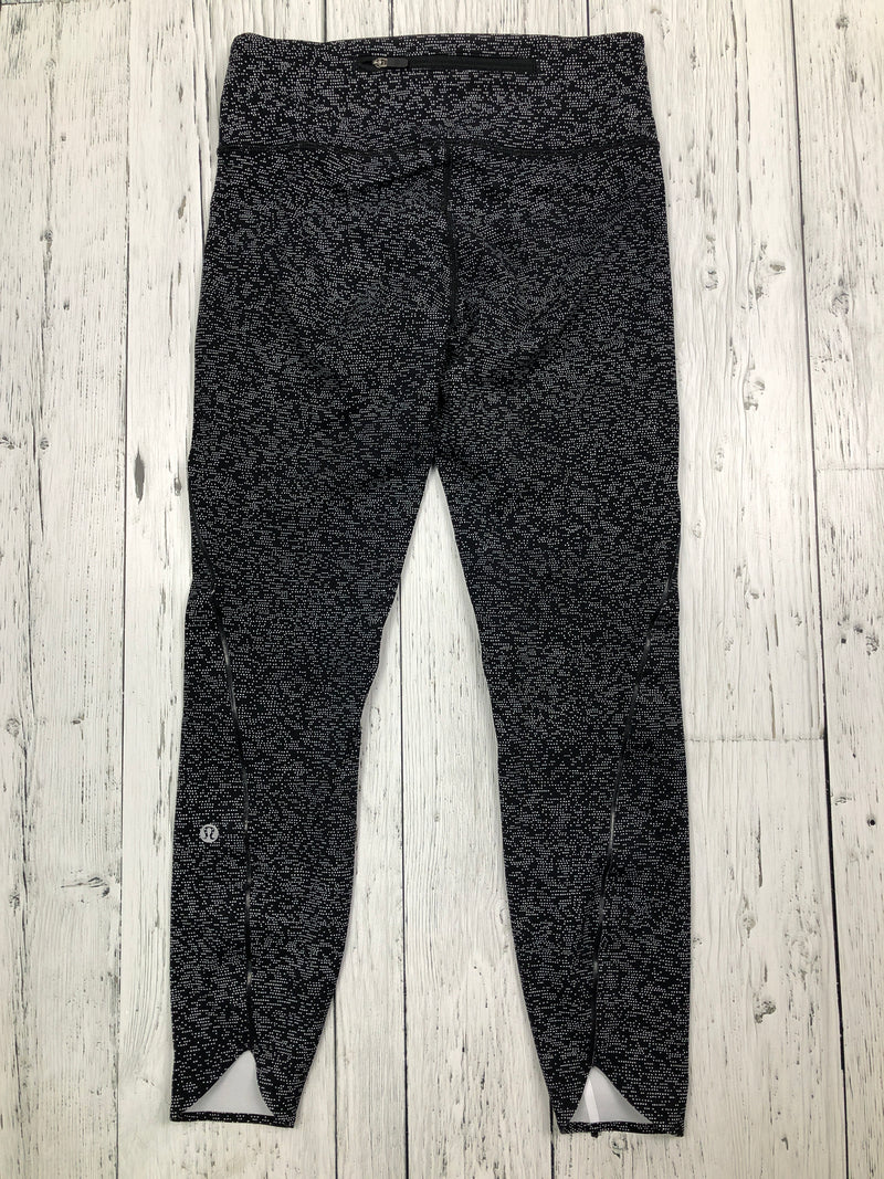 lululemon black white patterned leggings - Hers S/4