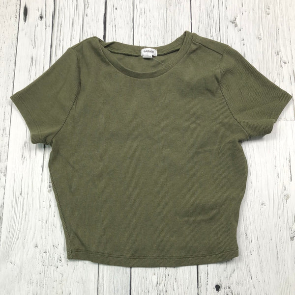 Garage green cropped t-shirt - Hers S