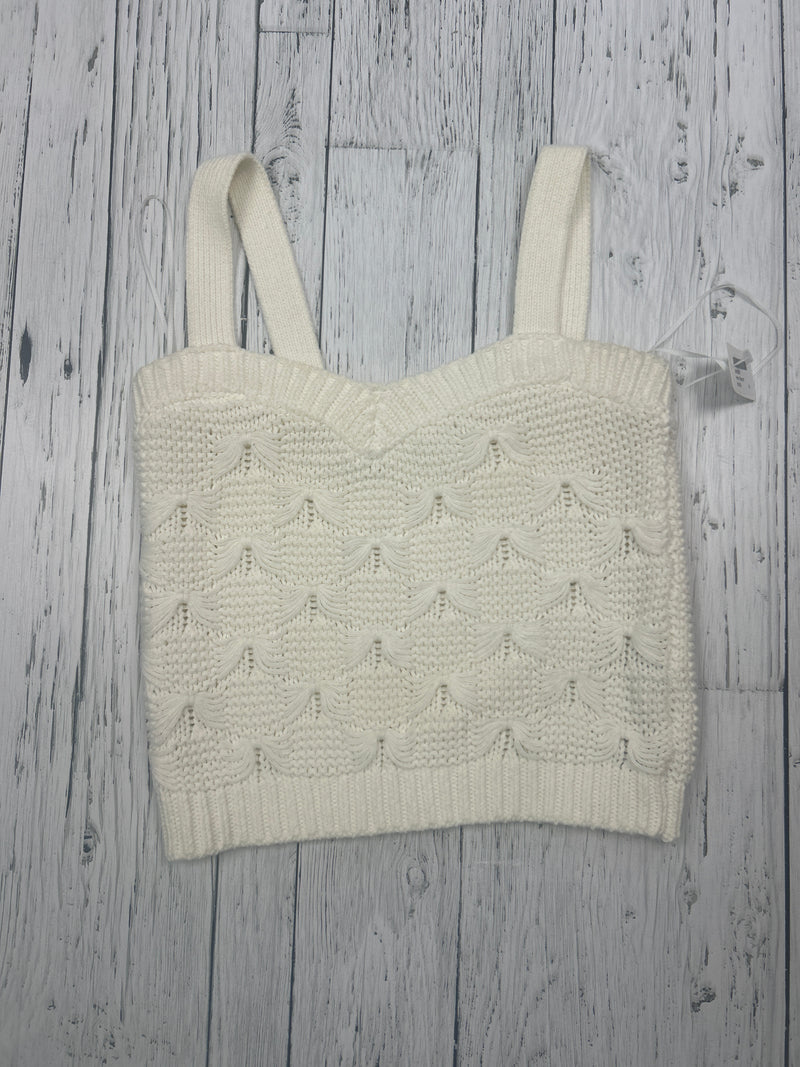 Zara White knit tank top - Hers S