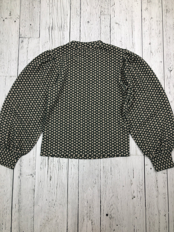 Maeve green grey patterned shirt - Hers XS