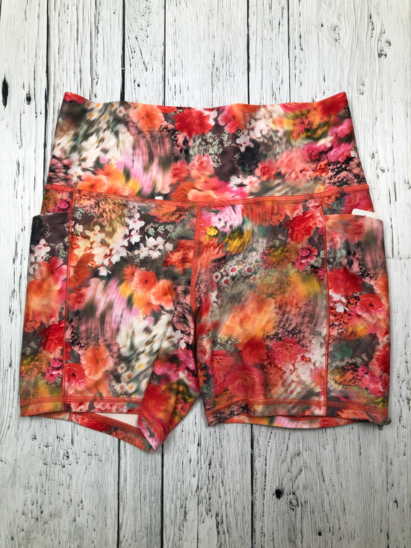 Athleta orange pink floral shorts - Hers M