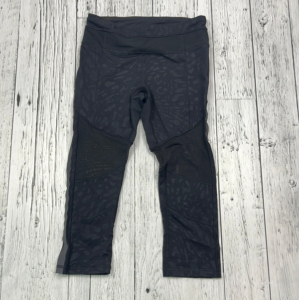 lululemon black patterned capris - Hers S/4