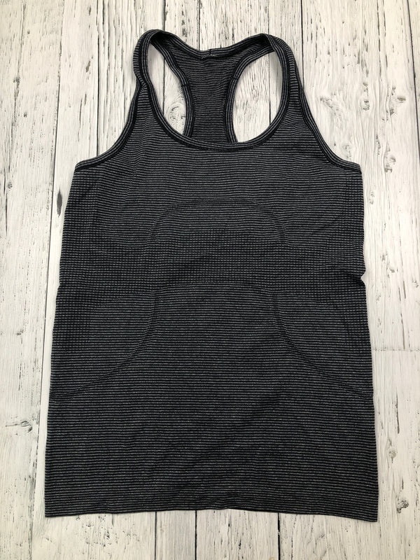 lululemon grey striped tank top - Hers M/8