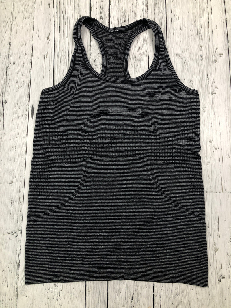 lululemon grey striped tank top - Hers M/8