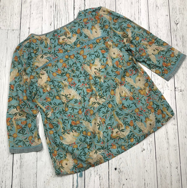 Nile blue yellow floral shirt - Hers M