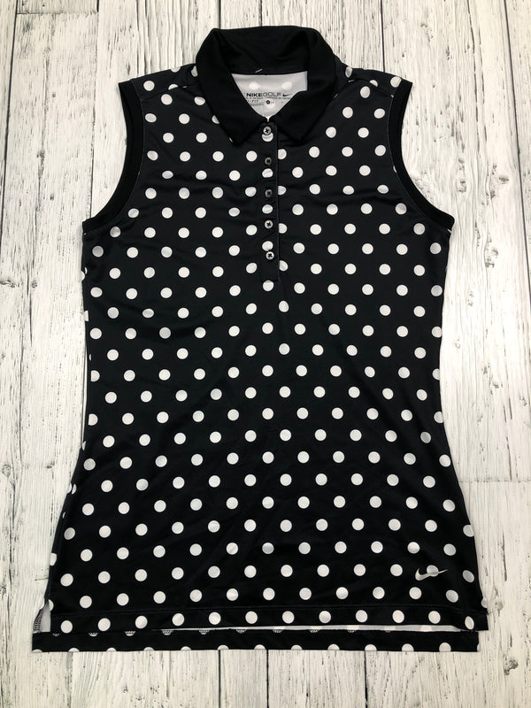 Nike golf black white polka dot shirt - Hers S