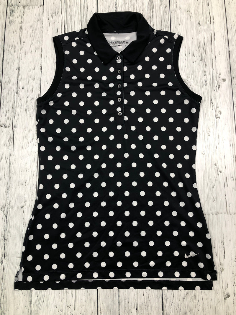 Nike golf black white polka dot shirt - Hers S