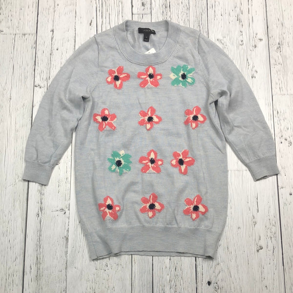 J.crew blue floral patterned sweater - Hers S